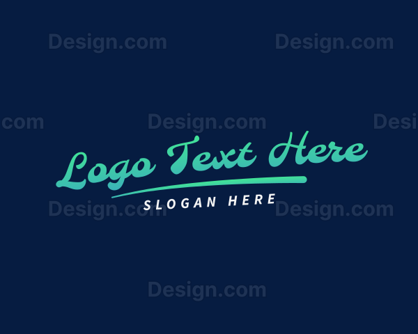 Retro Cursive Artist Logo