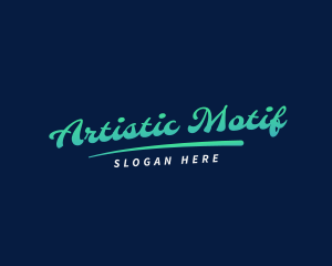 Retro Cursive Artist logo design