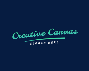 Retro Cursive Artist logo design