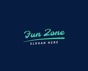 Retro Cursive Artist logo design