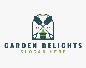 Garden Shovel Landscaping logo design