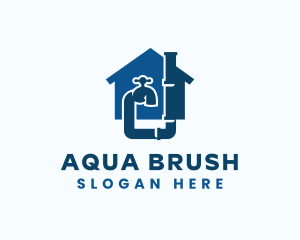 House Faucet Plumber logo design