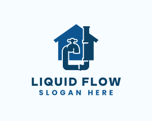 House Faucet Plumber logo design