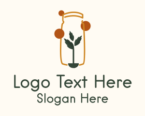 Herb Plant Jar  Logo