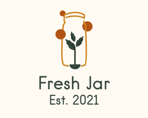 Herb Plant Jar  logo design