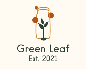 Herb Plant Jar  logo