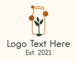 Herb Plant Jar  logo