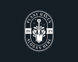 Plant Shovel Gardening logo design