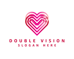 Double Dating Heart logo design