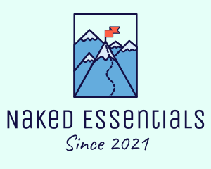 Mountain Summit Peak Flag logo design