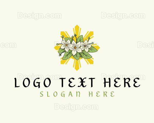 Floral Sampaguita Garden Logo