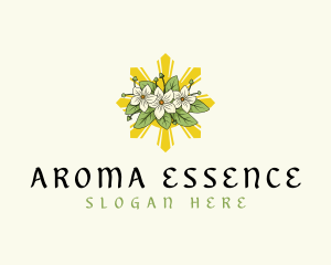 Floral Sampaguita Garden logo design