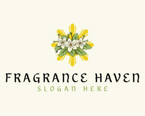 Floral Sampaguita Garden logo design