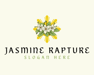 Floral Sampaguita Garden logo design