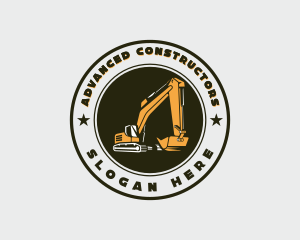 Industrial Mining Excavator logo design