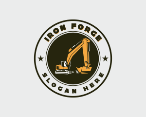 Industrial Mining Excavator logo design