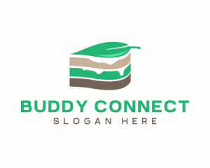 Vegan Cake Slice  logo design