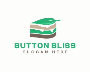 Vegan Cake Slice  logo design