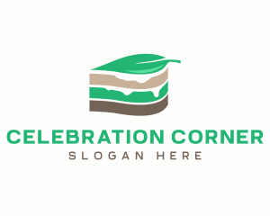 Vegan Cake Slice  logo design