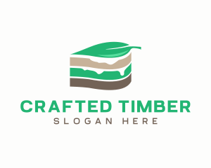 Vegan Cake Slice  logo design