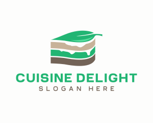 Vegan Cake Slice  logo design