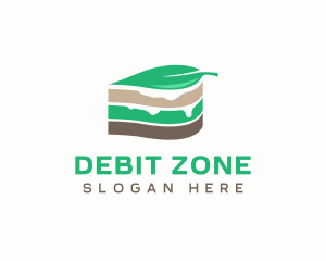 Vegan Cake Slice  logo design