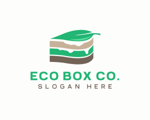 Vegan Cake Slice  logo design