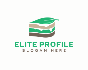 Vegan Cake Slice  logo design