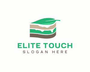 Vegan Cake Slice  logo design