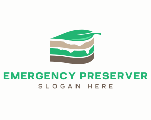 Vegan Cake Slice  logo design