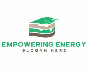 Vegan Cake Slice  logo design