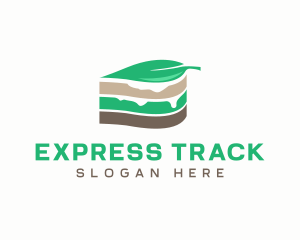 Vegan Cake Slice  logo design