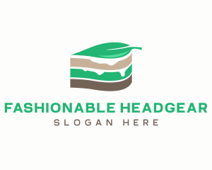 Vegan Cake Slice  logo design