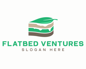 Vegan Cake Slice  logo design