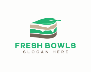 Vegan Cake Slice  logo design