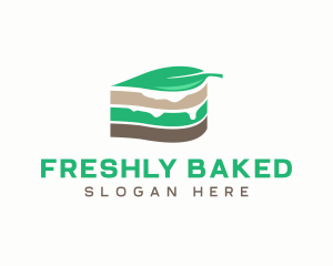 Vegan Cake Slice  logo design