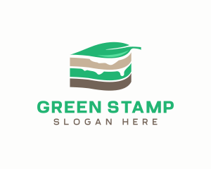 Vegan Cake Slice  logo design