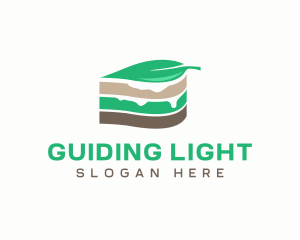 Vegan Cake Slice  logo design