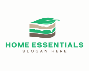 Vegan Cake Slice  logo design