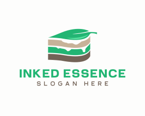 Vegan Cake Slice  logo design