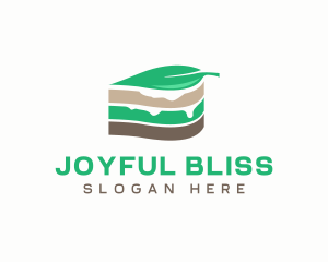 Vegan Cake Slice  logo design