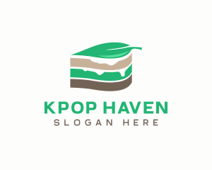 Vegan Cake Slice  logo design