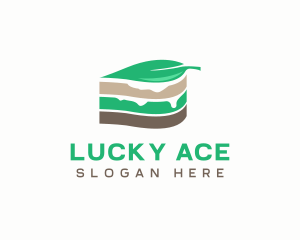 Vegan Cake Slice  logo design