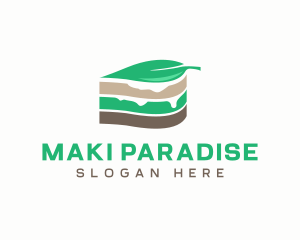 Vegan Cake Slice  logo design