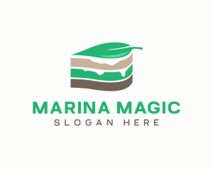 Vegan Cake Slice  logo design