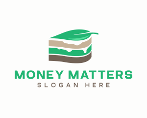 Vegan Cake Slice  logo design