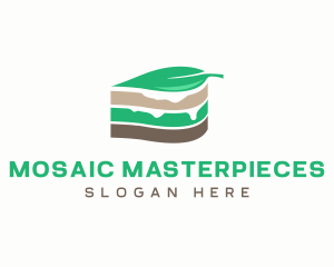 Vegan Cake Slice  logo design