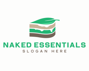 Vegan Cake Slice  logo design