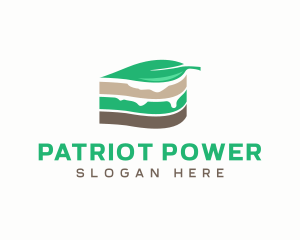 Vegan Cake Slice  logo design