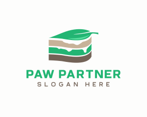 Vegan Cake Slice  logo design